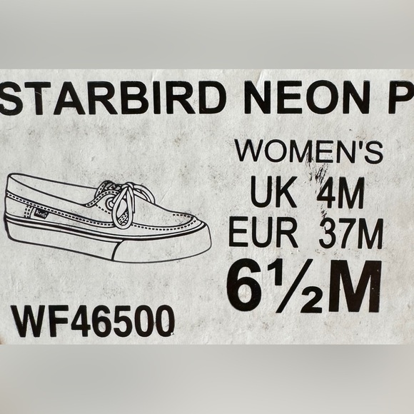 NWT Vintage Keds Starbird Neon Pink - Picture 7 of 7